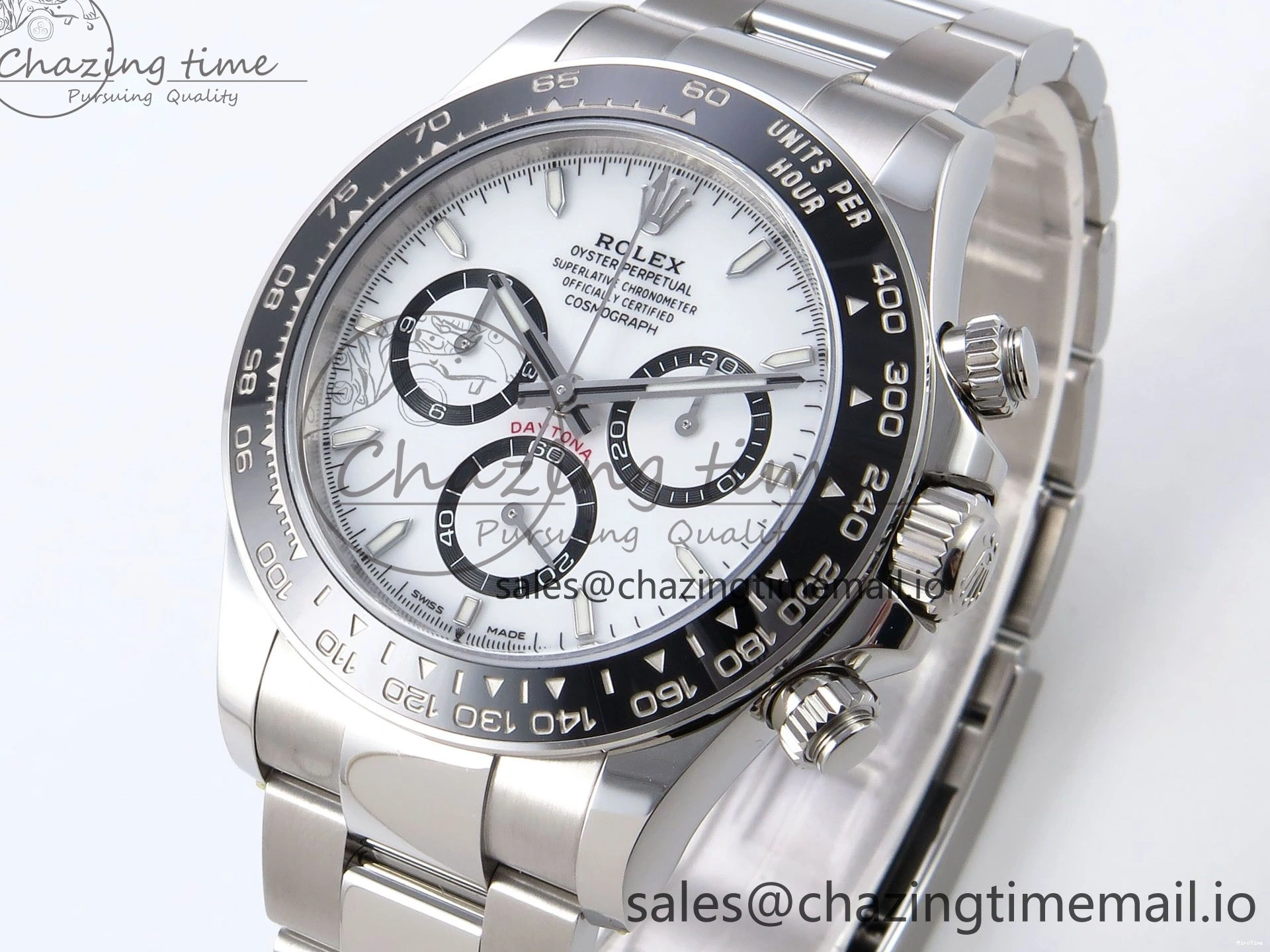 MiroTime 0323 Refined Daytona 126500 VSF 1:1 Best Edition 904L Steel White Dial on SS Braclet DD 1238